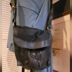 Lucky Brand Navy Blue Leather Crossbody Bag